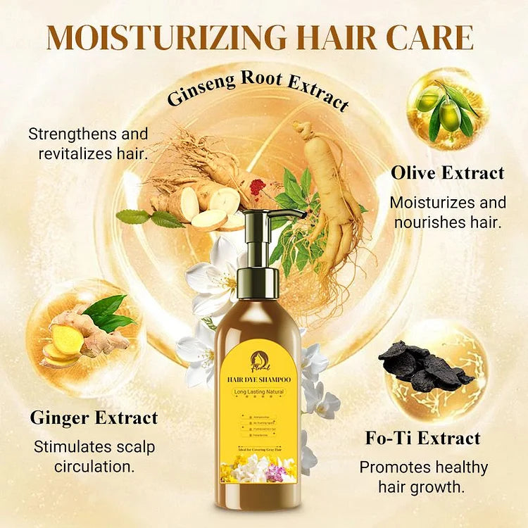 Hair Dye Natural Shampoo (Pack of 2)