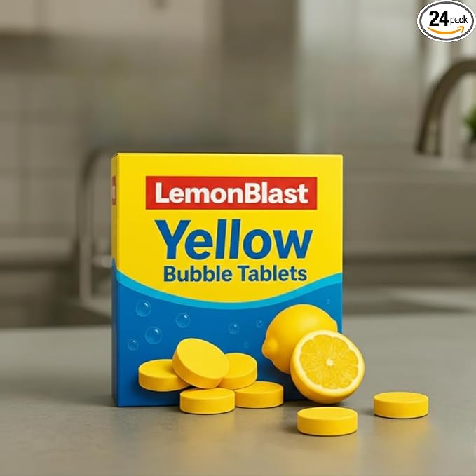 Lemon Blast Yellow Bubble Tablets (24pc)