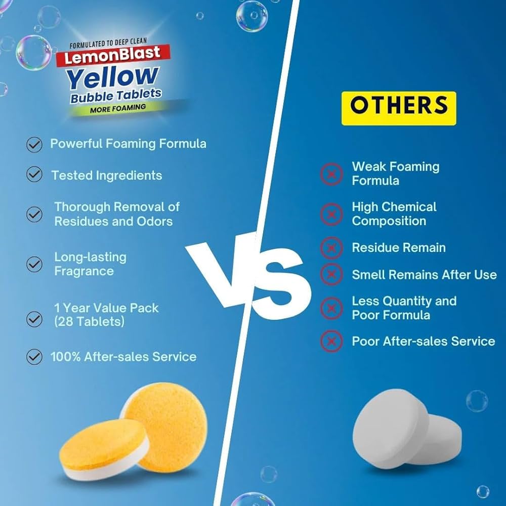 Lemon Blast Yellow Bubble Tablets (24pc)