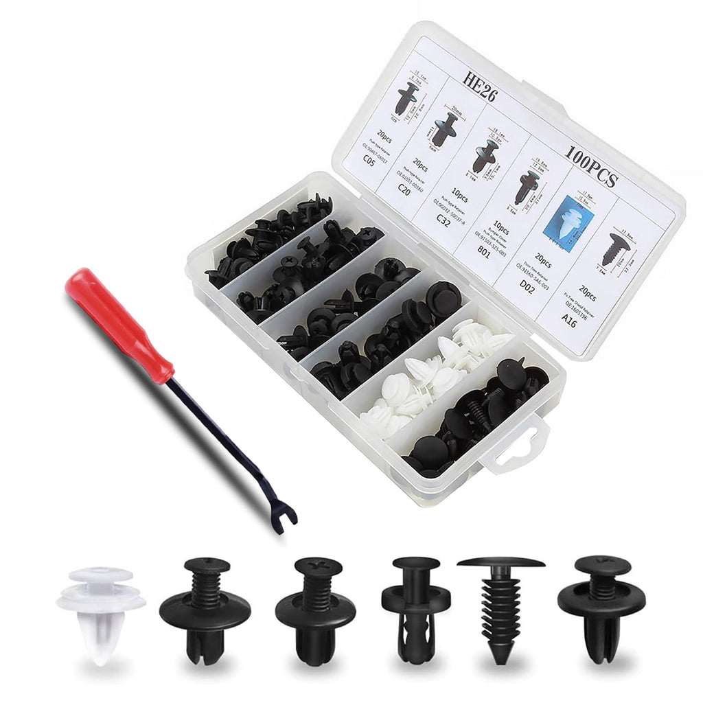 100-Pcs Universal Screw Clamps