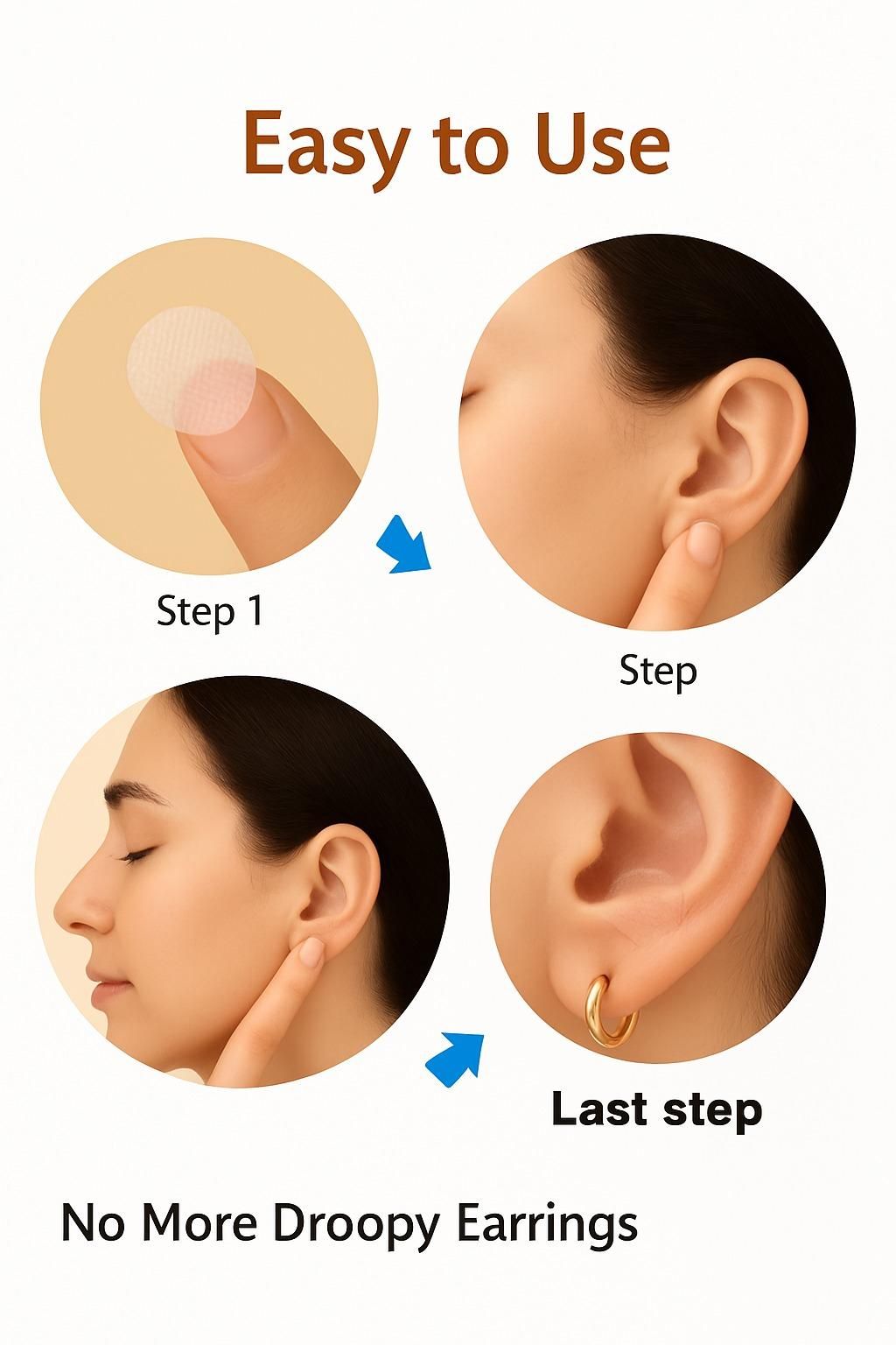 Premium Earlobe Support Patches (100 Pcs)D