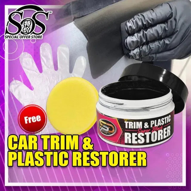 Trim & Plastic Restorer Black Paint free scrubber