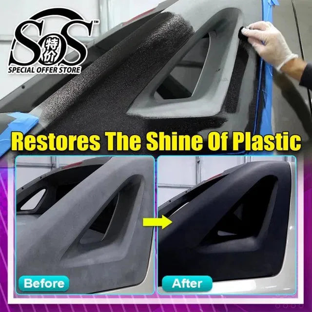 Trim & Plastic Restorer Black Paint free scrubber