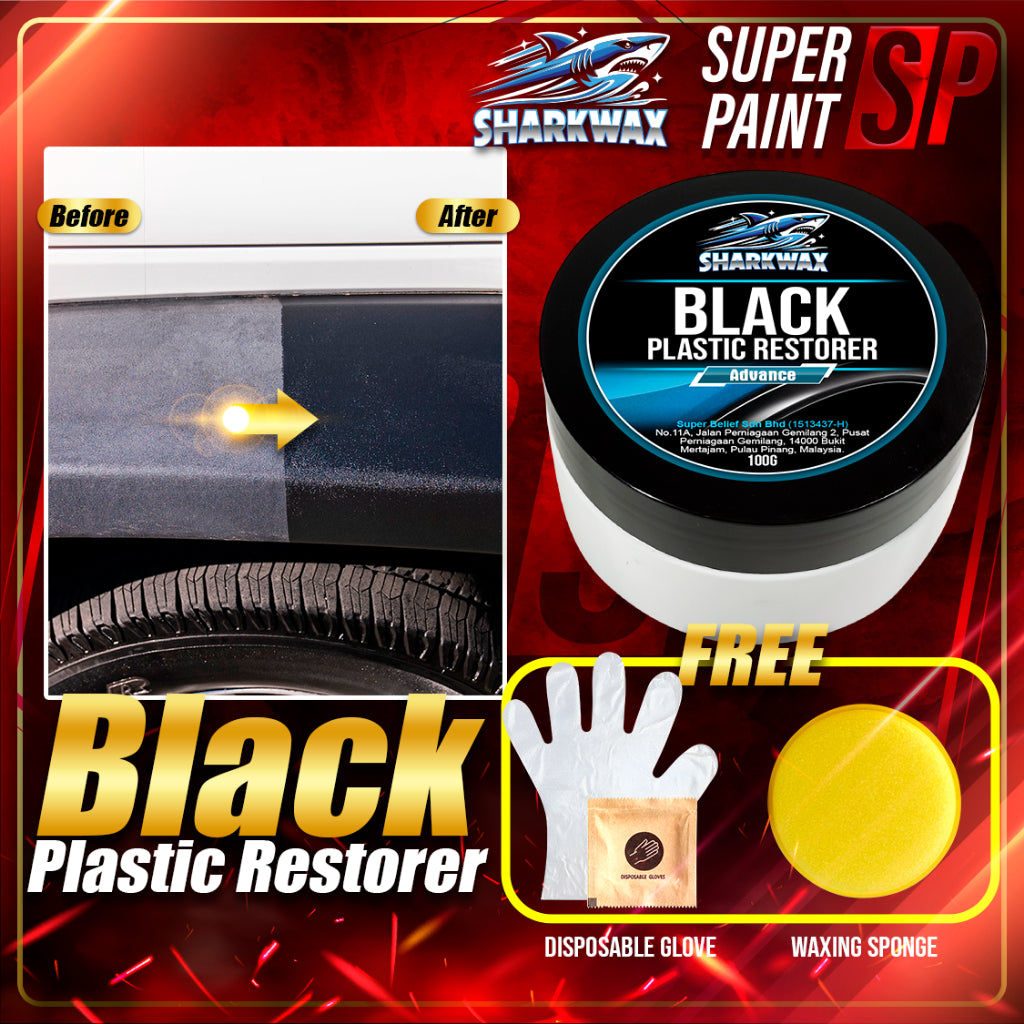 Trim & Plastic Restorer Black Paint free scrubber